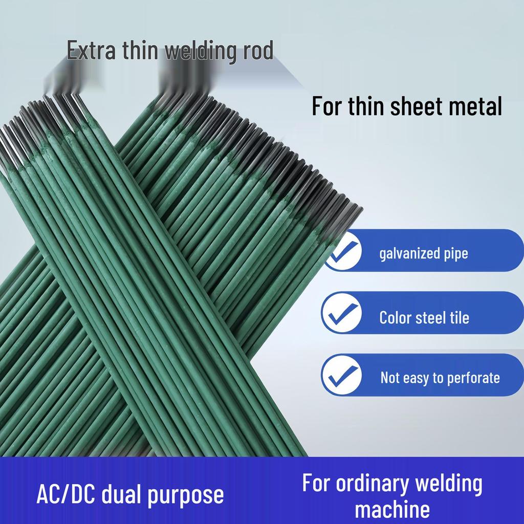 Green Welding Rod for Thin Materials: Galvanized Pipe, Iron Sheet, Color Steel, Angle Iron, Carbon Steel