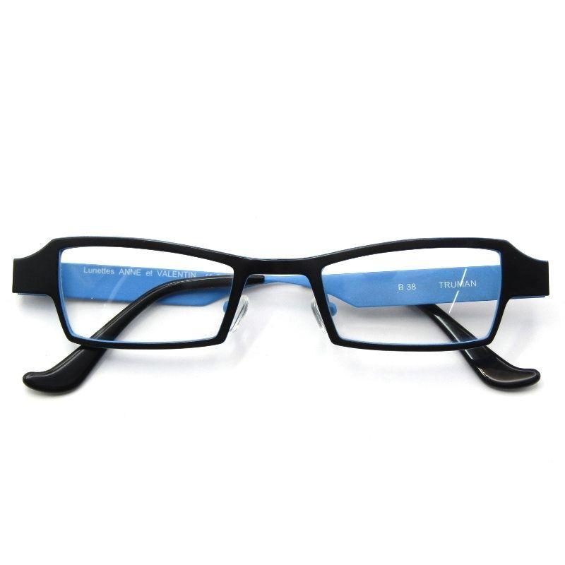 Used Unused ANNE ET VALENTIN Glasses Frame TRUMAN Made in France Truman B38 Matte Black/Light Blue 61004834