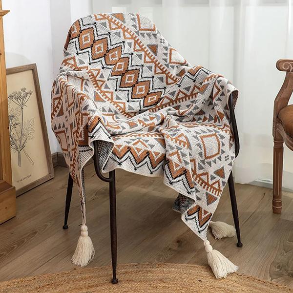 

WTEMPO Офисные вязаные одеяла с кисточками в богемном стиле, одеяла для ног, шали на все тело, маленькие одеяла для сна в общежитии, домашние одеяла для кровати 40*40cm хаки