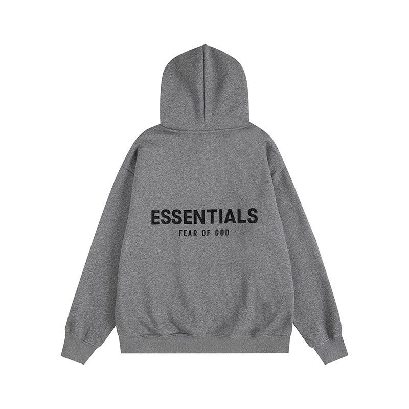 Cross Essentials Zweifarbiger Beflockter Hoodie Sweatshirt für Damen & Herren