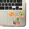 Navy Peony Succulent Watercolor Stickers and Stickers for Water and Journals (21 Sheets) - Cute, Water-Resistant, Long-Lasting Bottles, Laptops,