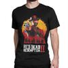 Cool Red Dead Redemption 2 Trička Pánská Kulatý Výstřih Bavlněná Trička Hip Hop Krátký Rukáv Trička Nápad na Dárek Oblečení