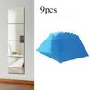 9PCs 15CM Square Mirror Wall Stickers Square Reflective Mirror Film DIY Adhesive Decoration