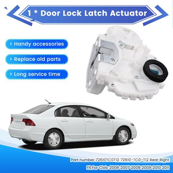 72610TC0T12: Fits 2006-2011 Honda Civic Rear Right Door Lock Actuator None