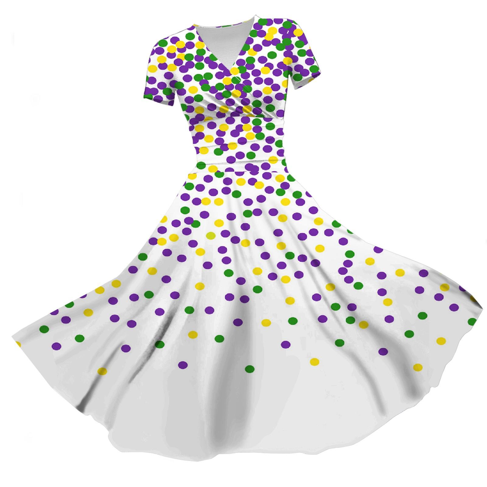 

Женское платье принцессы, сексуальное платье с v-образным вырезом и принтом на талии, плиссированное платье с короткими рукавами, карнавальное платье Марди Гра L белый