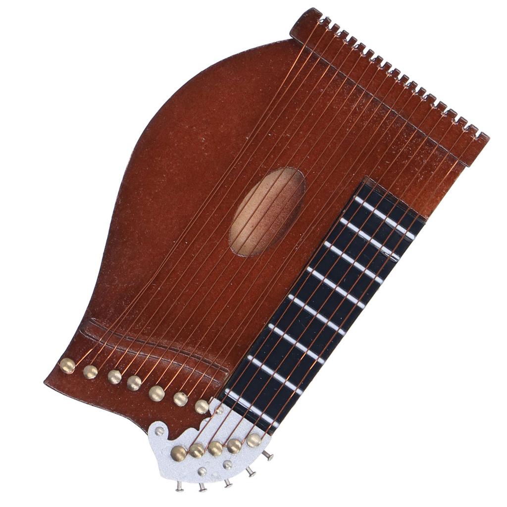 Guzheng Model Wooden Miniature Guzheng Musical Instrument Model Display for Home Decor