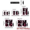 2D Flat Printing,JIT 2pcs, Curtains (Without Rod) Heartburst Drapes Modern Print Curtains Versatile Polyester Fabric Curtains