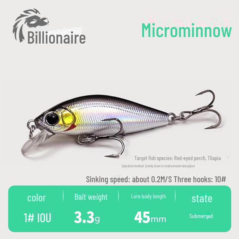 

Маленькая серебристая приманка-карандаш Minnow: 3,3 г искусственная приманка, медленно тонущий, твердое тело, одинарный крючок 3.3g