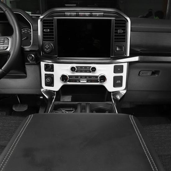 White Central Control Air Conditioner Vent AC Panel Trim Cover For Ford F150 21+