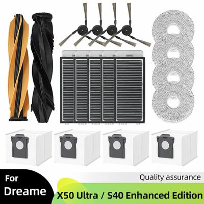 Passar för Dreame X50 Ultra / S40 Förbättrad Edition Dammsugardelar Huvudborste Sidoborste Hepafilter Moppduk Dammbehållare Tillbehör