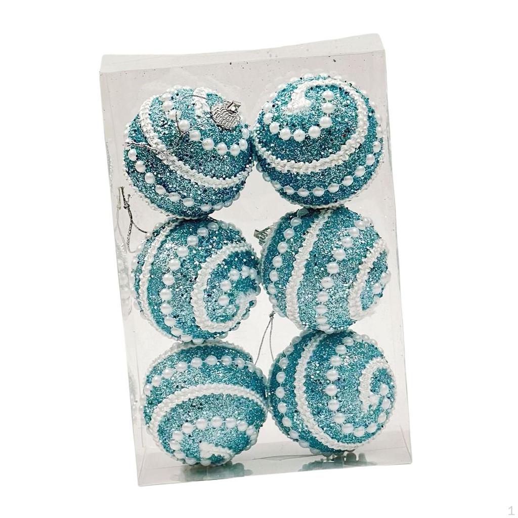 6 Pieces Christmas Hanging Ornaments Xmas Decor Foam Shatterproof Decorative Baubles for