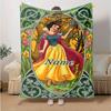 Custom 1pc Snow White's Garden Blanket, Soft And Comfortable Blanket, Casual Warm, Camping Travel Blanket, Good Birthday Gift Q90814