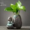 Stylish Ceramic Pothos Hydroponic Flower Pot Vase for Home Decor
