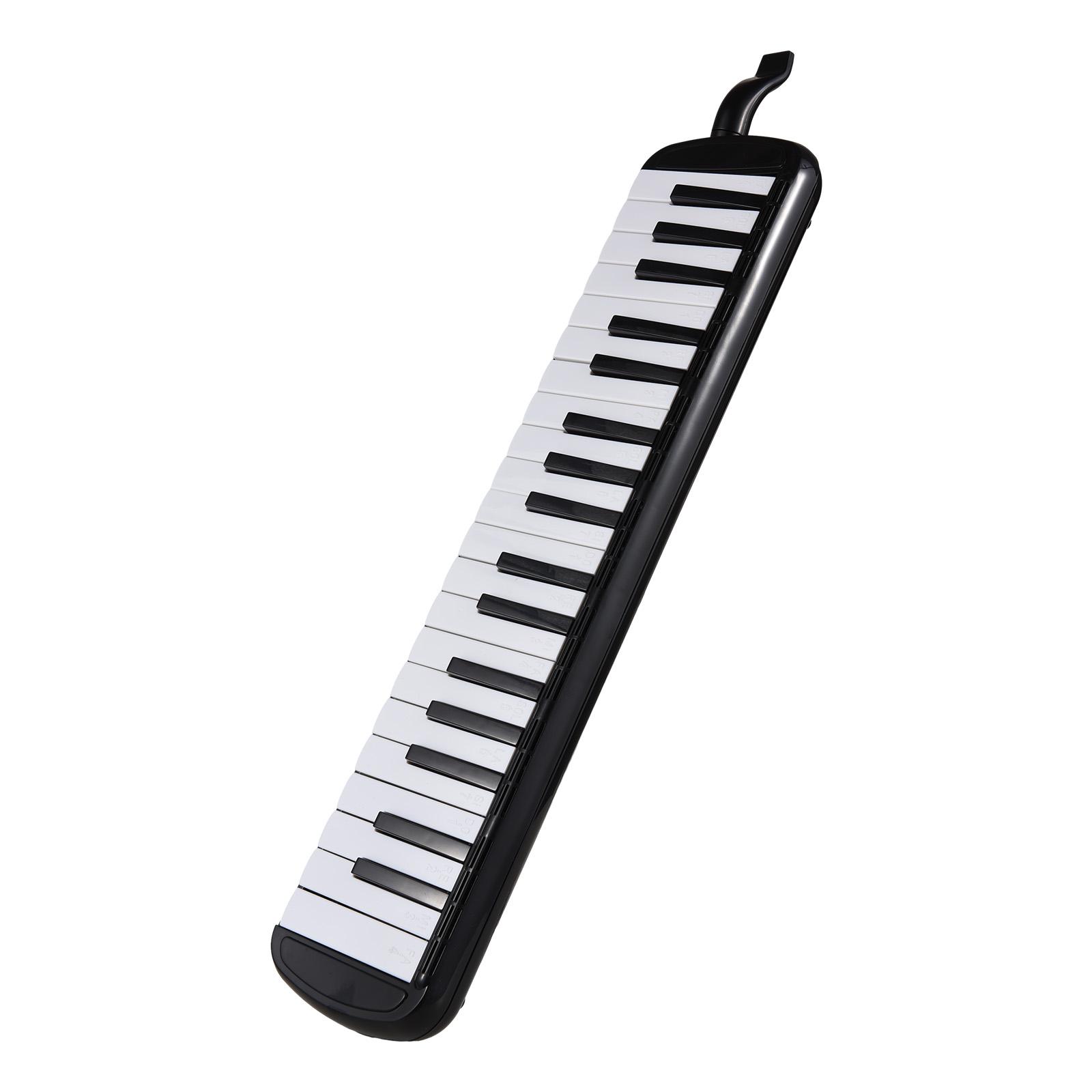 Melodica Air Piano Keyboard 37 Keys Melodica Instrument with 2 Soft Blow Pipe 2 Blowing Nozzles Melodica Wind Instruments