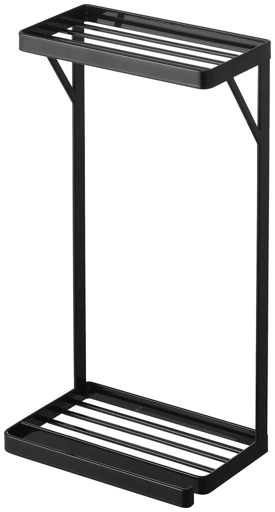 Yamazaki Jitsugyo 6626 Towel Rack Top Rack 2 Tiers Black W18 X X H34cm Tower Easy Installation Just Insert Into Towel Bar Approx. D12.5