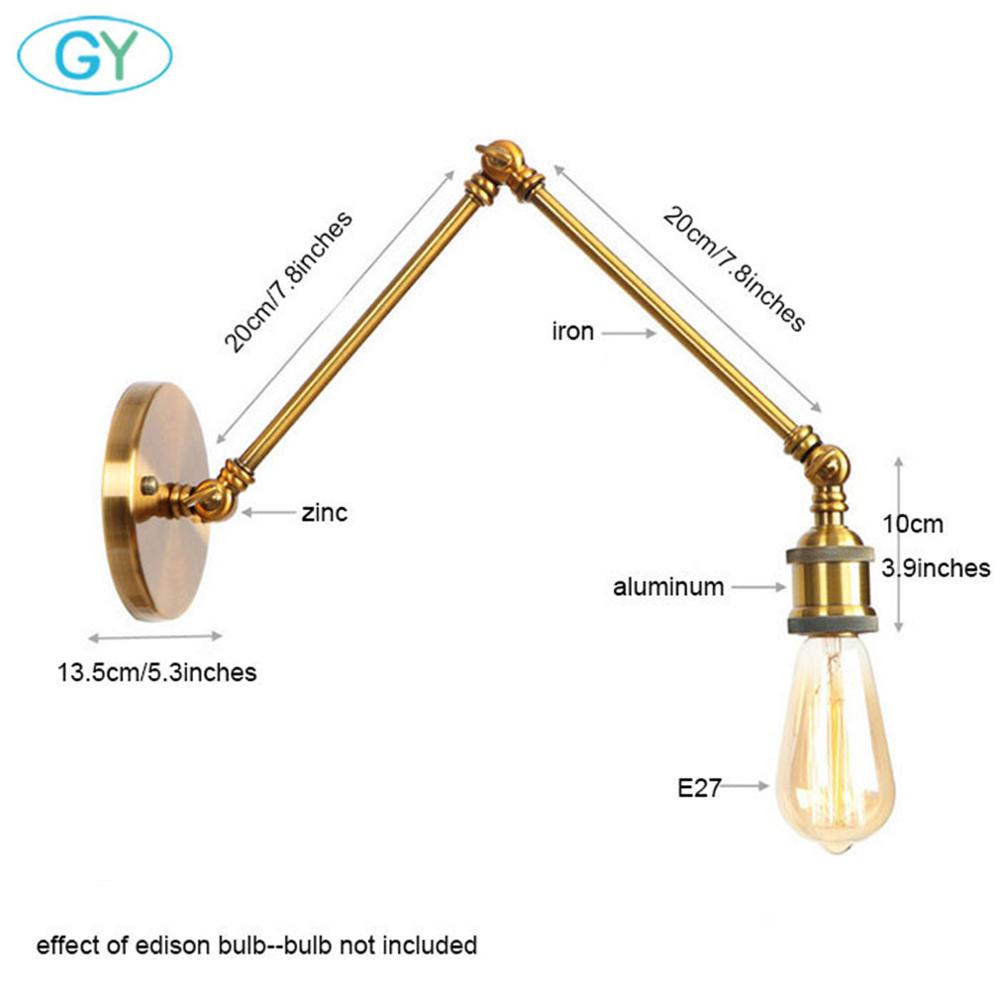 

Европейский стиль Лофт настенный светильник промышленный ретро деревенский антикварный настенный светильник Эдисона винтажный поворотный кронштейн настенное бра Abajur Lampe
