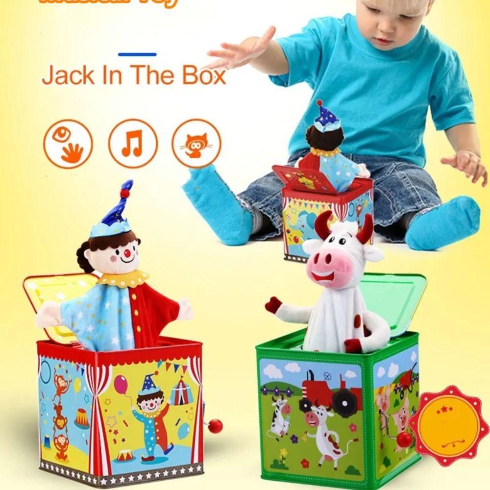 With Music Children's Musical Toy Metal Jack In the Box Classic Music Box  Infant and Toddler