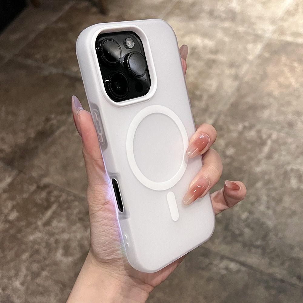 

Magnetic Jelly 3-in-1 Phone Case Solid Color Matte 2-in-1 Phone Case Replacement Box for IPhone 15 Case For iPhone 17PROMAX