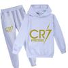 3-12 Years Spring Autumn Football CR7 Print Hoodie+Pants Suit Boy Sweatshirt 2PCS Sets Boys Pants Suits Children's Clothing.