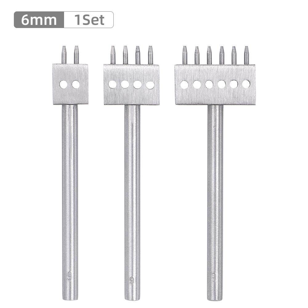 3pcs/SET Professional DIY Leather Punching Die, Manual Hole Punch for Leather Handcrafting, Multi-Round Punching Die Tool Set