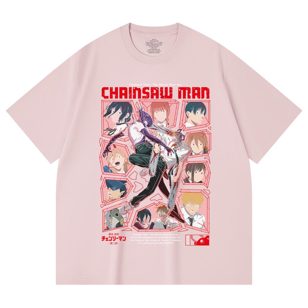 230 Gsm 100% Cotton Chainsaw Man V18 Reze Arc Print Unisex Heavy Cotton T Shirt