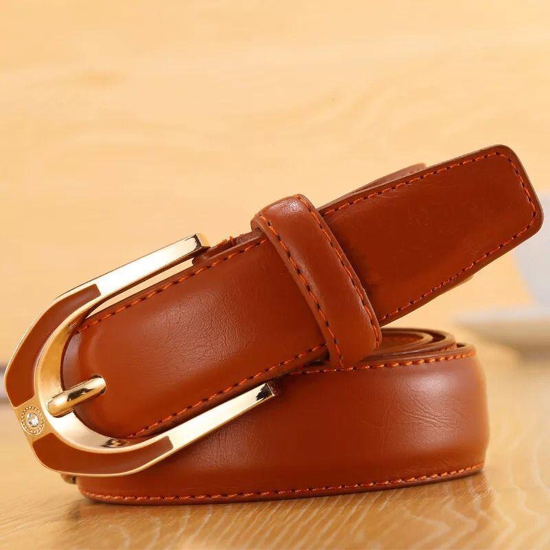 [Source] Women'S Leather Pin Buckle Belt, Women'S 3.0 Thin Belt Candy Color