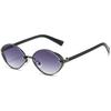 2025 Retro Metal Oval Cat Eye Sunglasses Classic Women Black Leg Sunglasses for Men Driving Outdoor Sunshade Sunglasses