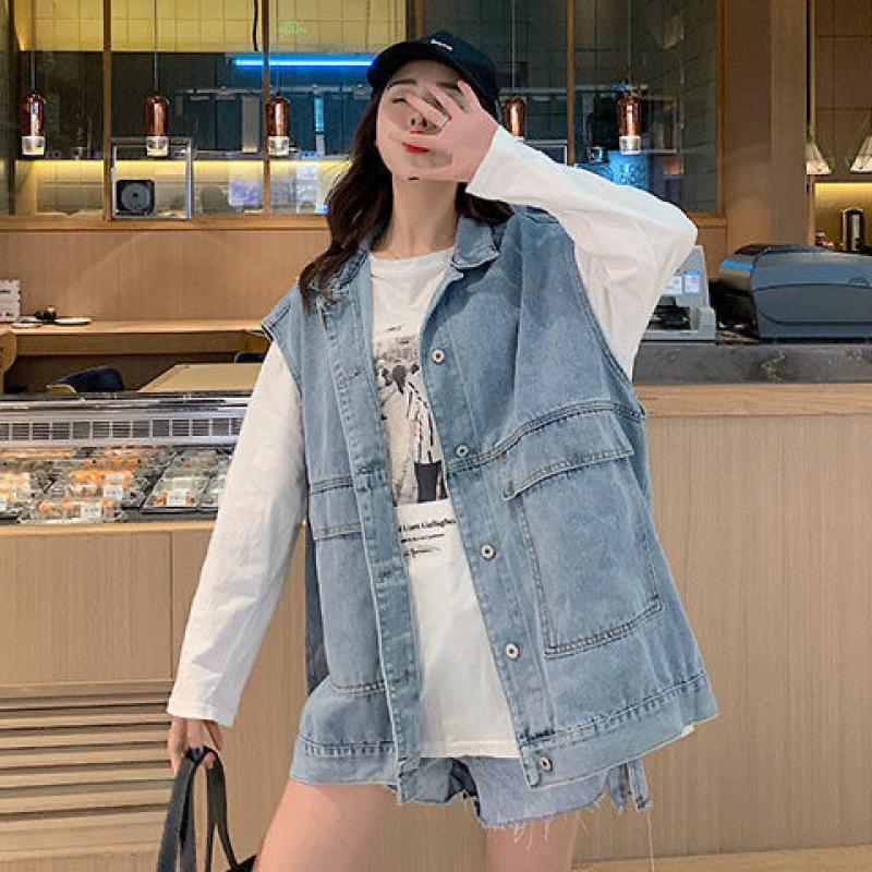 

Denim Jacket Women s New Winter Velvet Thickened Autumn and Winter Loose Jacket Cotton-padded Coat S