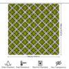 Green White Geometric Shower Curtain For Bathroom Decor Modern Print, Polyester Fabric Size 72X72 Inches Or 180Cm X 180 Cm (Larg
