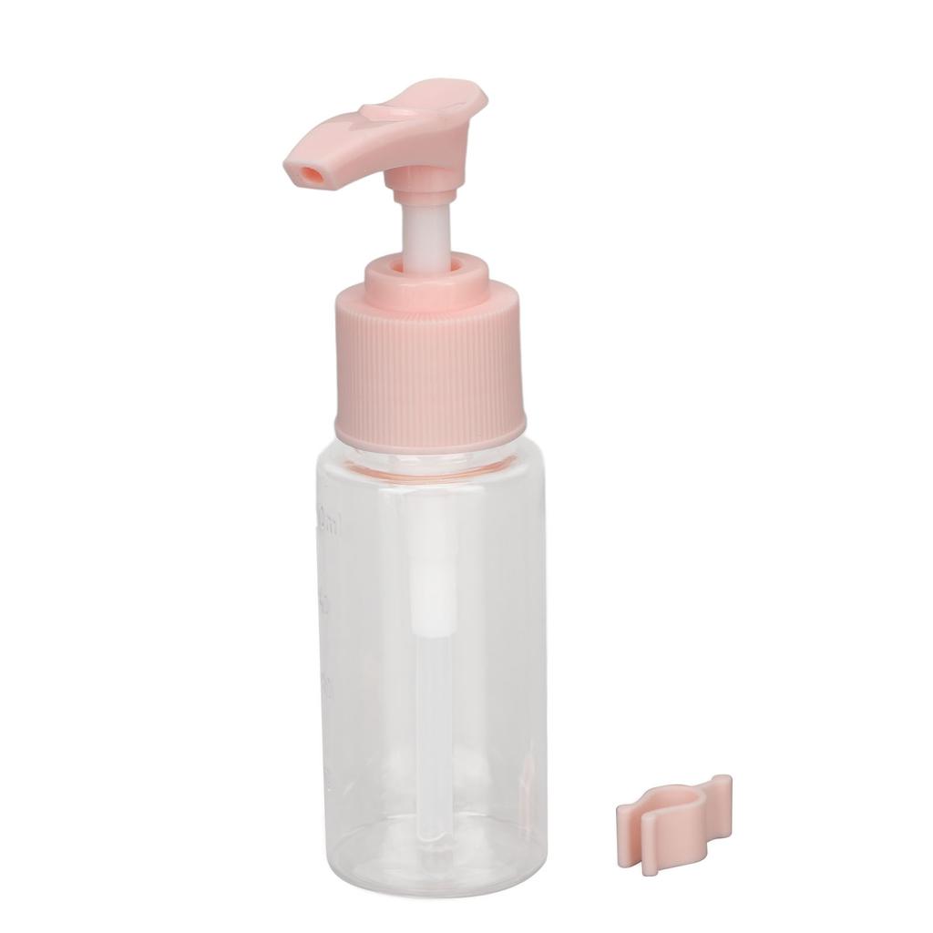 Travel Bottles Kit Clear Leakage Proof Empty Portable Toiletry Containers Set for Lotion Cream Shampoo Pink