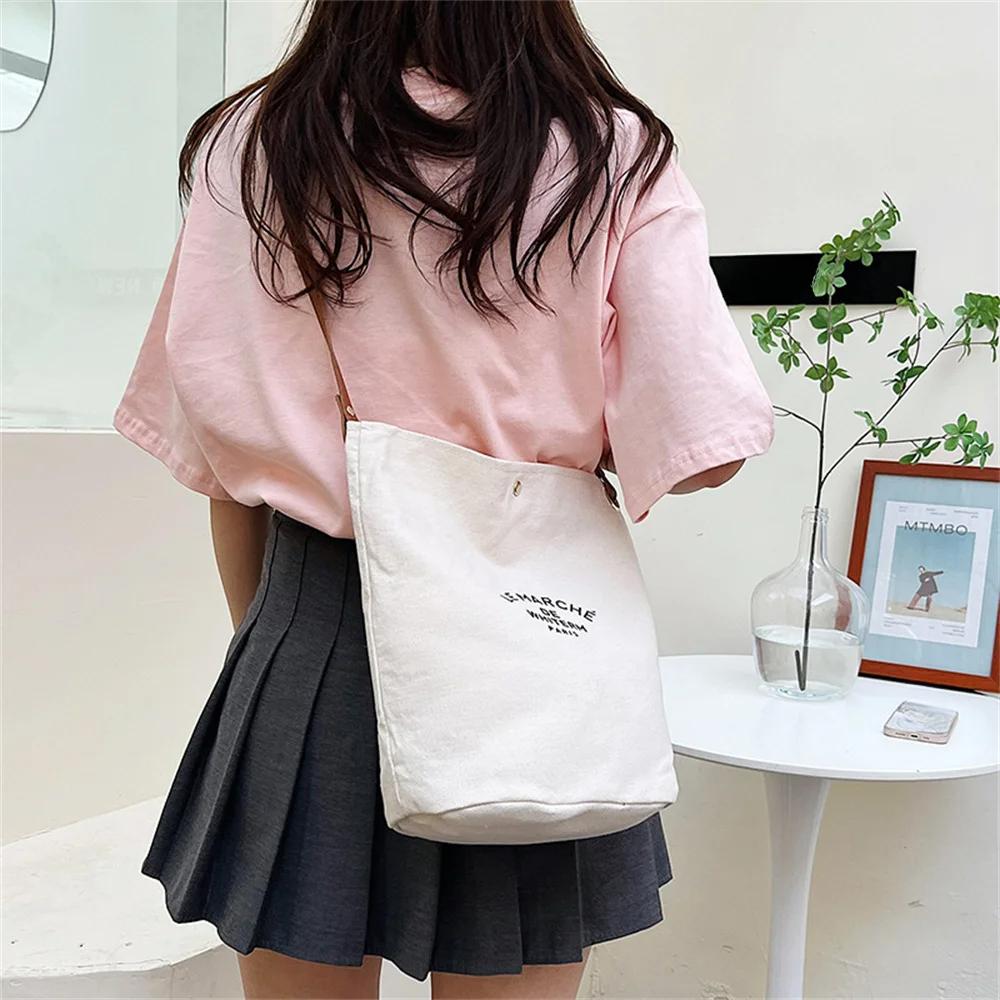 

Полотно Сумка Жіноча Повсякденна Сумка на Плече Мода Сумка-Відро Кросбоді