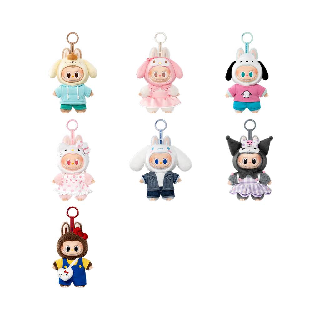 Pop Mart Labubu The Monsters x Hello Kitty And Friends Series Vinyl Plush Pendant Sealed Case (1 Blind Box)