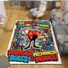 Dr Eggman Home Sofa Decoration for Living Room & Bedroom, Non‑Slip Play Flannel Floor Mat for Game Room