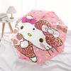 Hello Kitty,Bow Automatic Folding Umbrella-Simple 8-Rib Design, Bright Cartoon Pattern, Durable Iron Frame, Suitable For Travel, Outdoor, Be