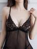 Sexy Rigid M Size [Vivid Style] Lingerie, Babydoll, Mesh, Lace, Basic, Sheer, Beautiful, Women's, Black,