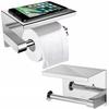 Chrome Silver Metal Toilet Paper Holder with Shelf
