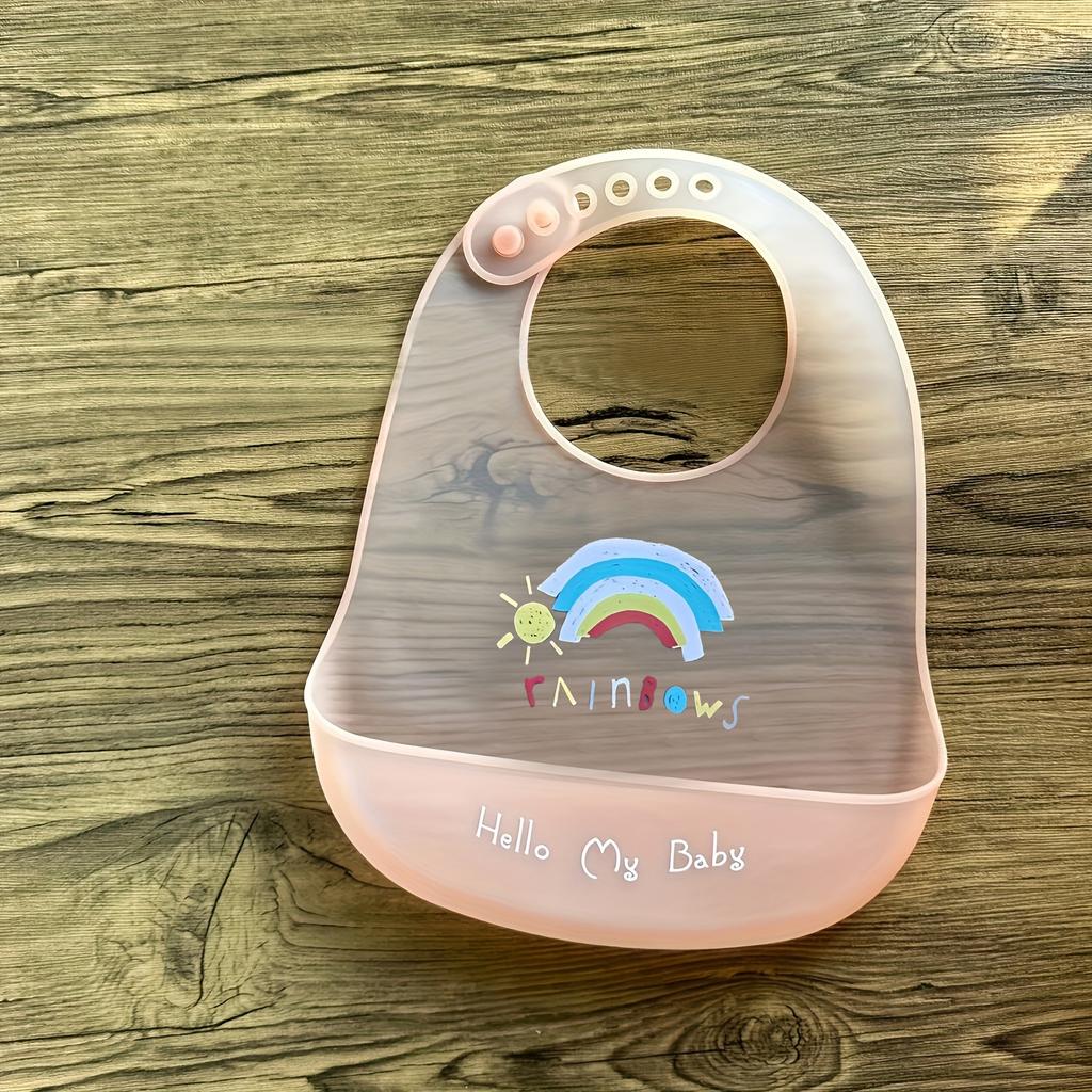 Soft Adjustable Silicone Baby Bib, Durable and Skin-friendly. Perfect for Toddler Daily Feeding.