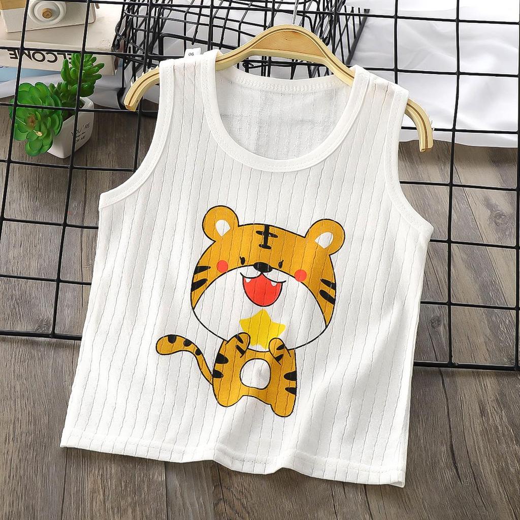 Kids' Cotton Sleeveless Summer Camisole: Lightweight Vest for Boys and Girls