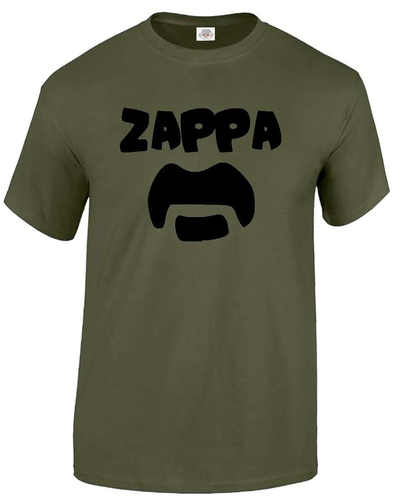 Frank Zappa t-shirt heren snor vintage 70s 80s 90s band stijf rock tee top