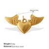 Ocean Wind Retro Diy Key Love Pendant Stainless Steel Gold-Plated Various Style Accessories