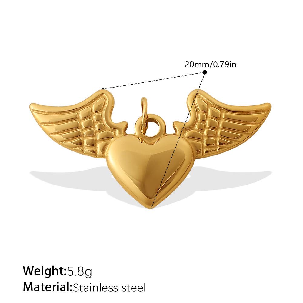 Ocean Wind Retro Diy Key Love Pendant Stainless Steel Gold-Plated Various Style Accessories