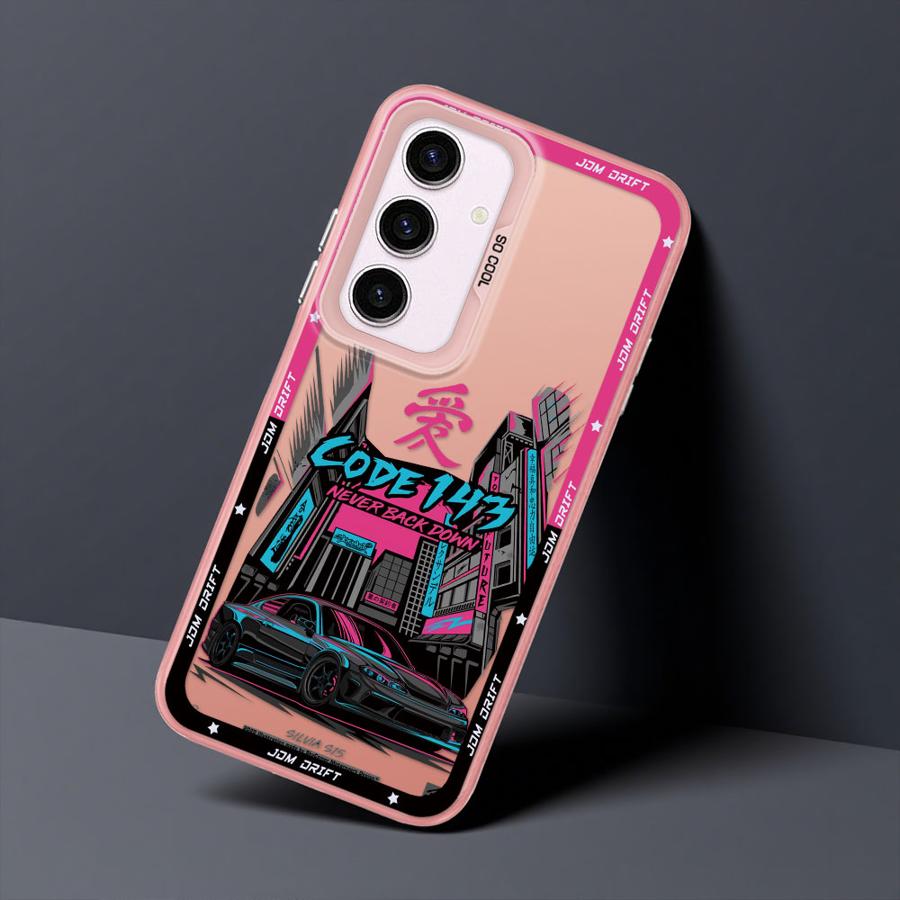 Japanese JDM Drift Car Soft Shell Phone Case for Samsung Galaxy A51 A56 A71 A54 A52 A73 A35 A53 A55 A72 A26 A36
