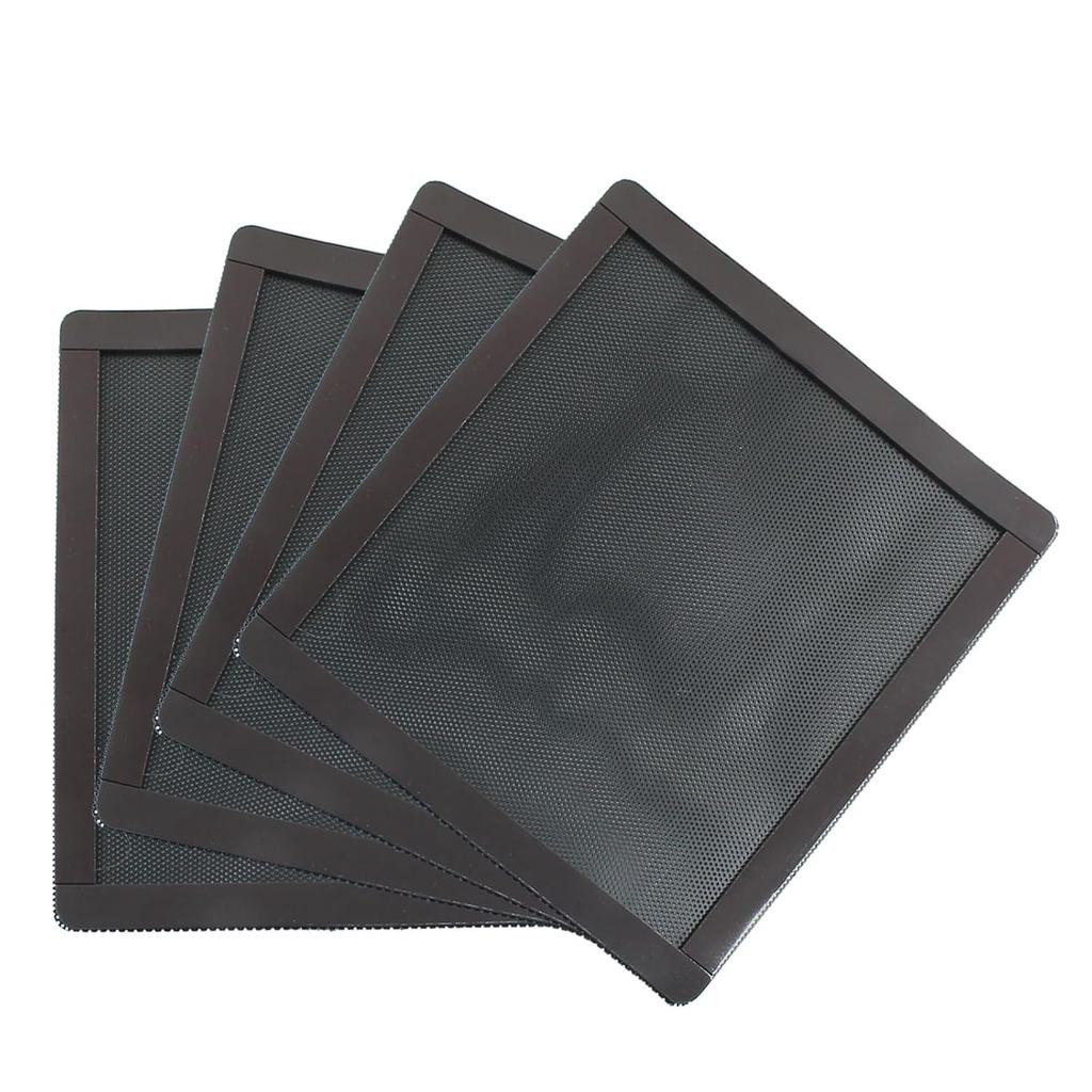 4Pcs PC Dust Filter Mesh, 140mm Magnetic Dust Cover PVC Computer Case Fan Filter, Washable and Reusable Dust Proof Fan Grill Mesh