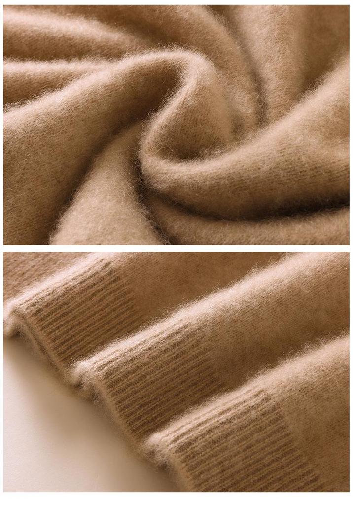Women's 2025 Five-Needle Cashmere Turtleneck Sweater - Thickened, Pure Color, Autumn/Winter Style