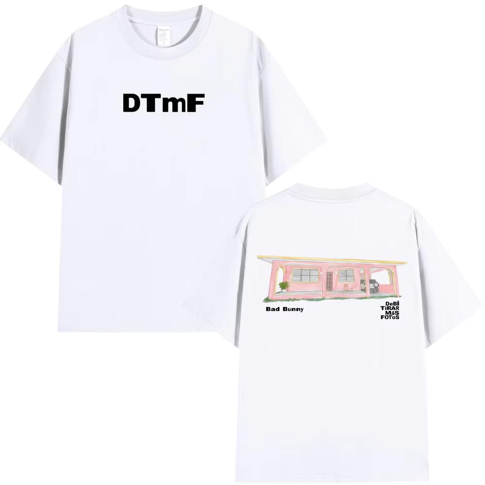 Bad Bunny DTMF Tour Merch T-shirt Debi Tirar Mas Fotos T-shirts Hommes Femmes Hip Hop Manches Courtes Oversize T-shirt Cadeaux Fans Hauts