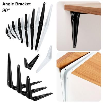 1 Pieza Nuevo Soporte Triangular de 4-14 pulgadas Soporte de Pared Colgante Soporte de Montaje en Forma de L Negro Blanco Estante Fijo Escuadra de Esquina