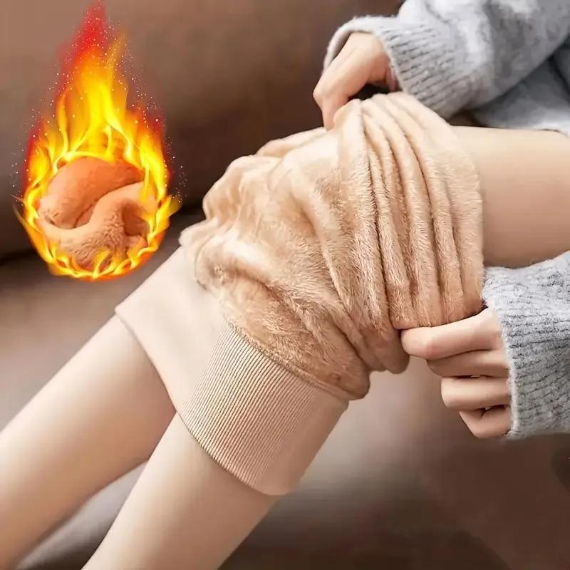 Womens Warm Winter Tights Plush Lined Thermal Pantyhose Thick Sheer Velvet Stockings Leggings Medias Para Mujer