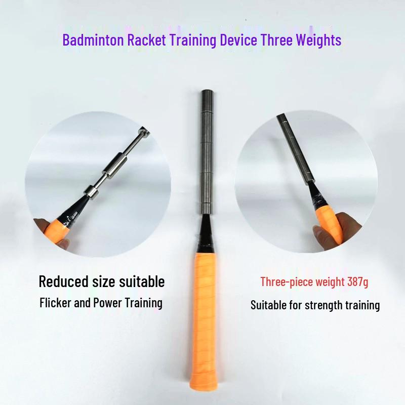 Badminton Racket Trainer for Finger and Arm Strength, Skillful Swing, Sound-Activated Flashing, Whipping Force