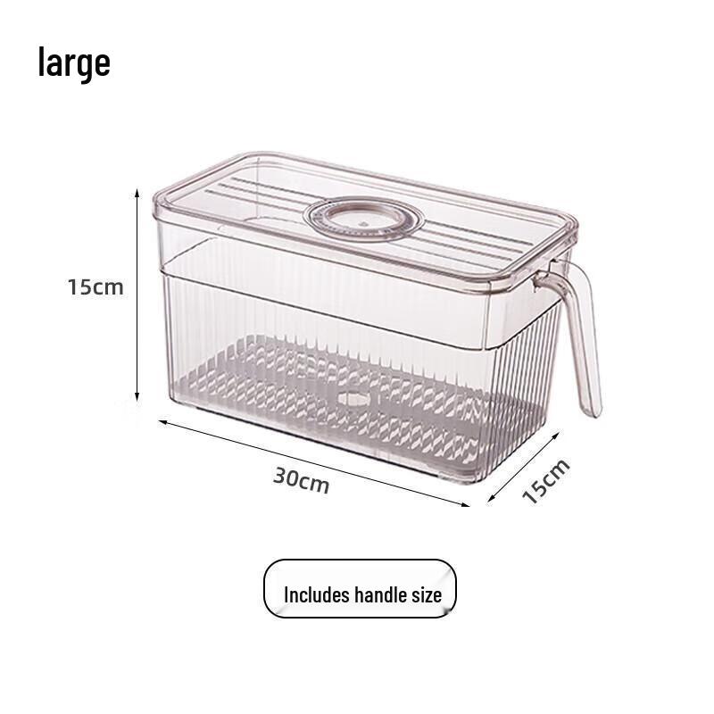 

JingJingRS Transparent PET Refrigerator Storage Box with Handle