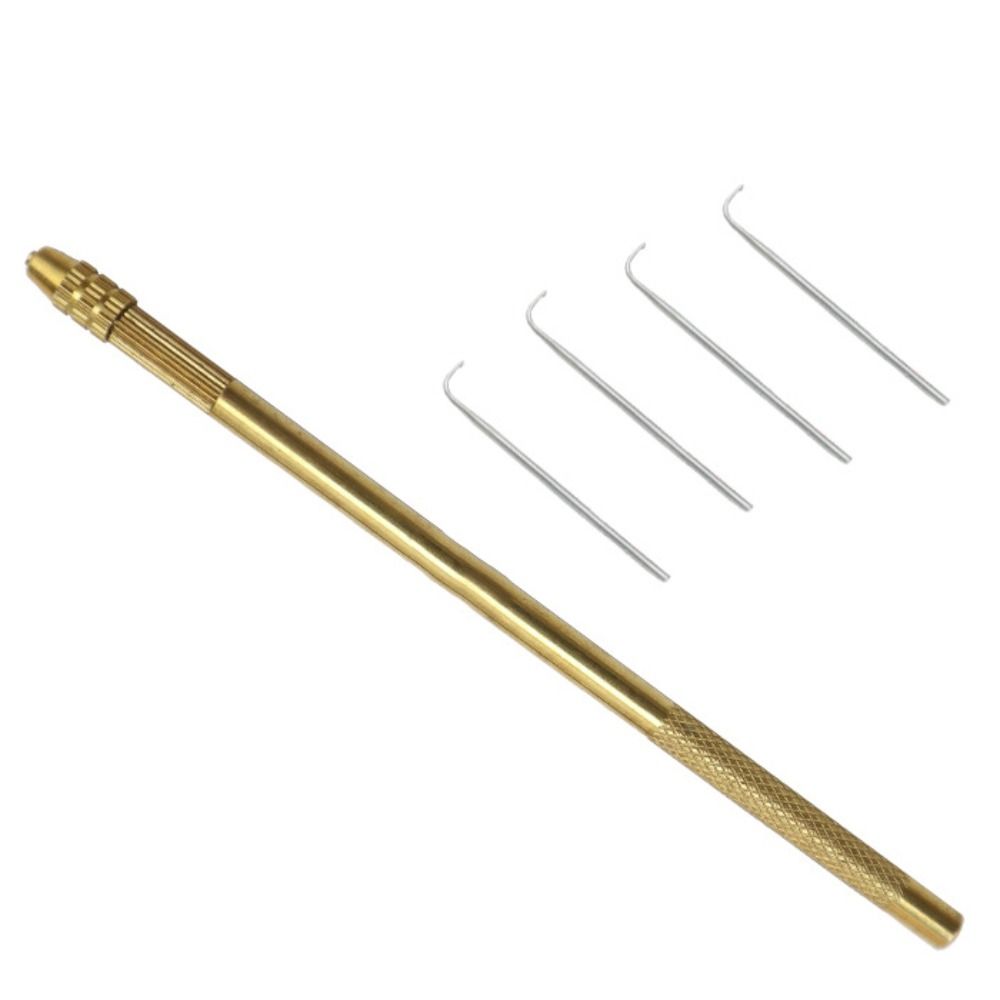 5pcs/set Golden Lace Wig Needles Durable Wig Making Kit Ventilating Needles  Professional